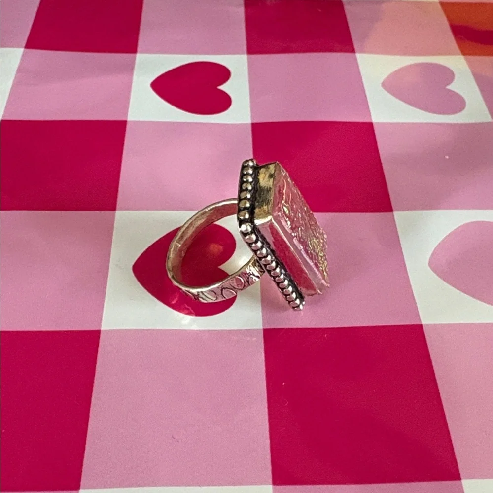 Sterling Silver Plated Fashion Ring size 6.5